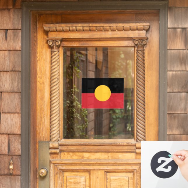 Autocollant Pour Fenêtre Drapeau aborigène australien (Porte d'accueil)