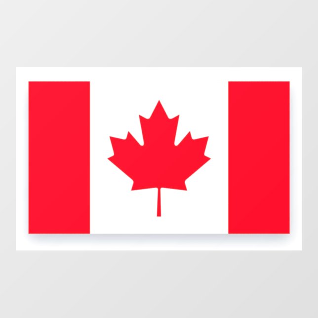 Autocollant Pour Fenêtre Drapeau canadien. CANADA. Grand (Feuille)