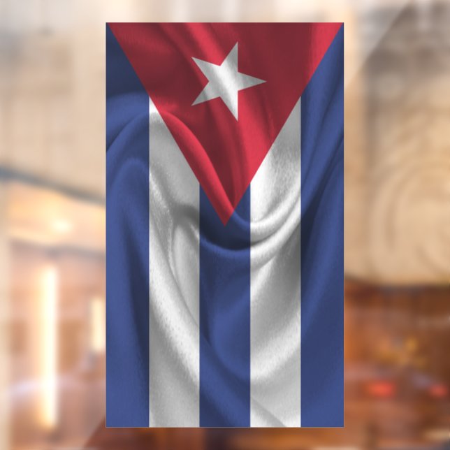 Autocollant Pour Fenêtre Drapeau Cuba (Feuille 2)