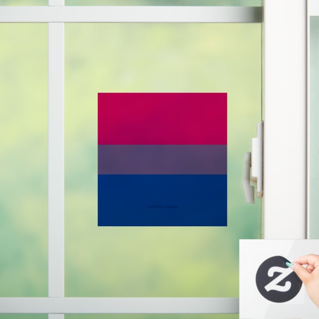 Autocollant Pour Fenêtre Drapeau de fierté bisexuelle de SlipperyJoe's coul (Maison)