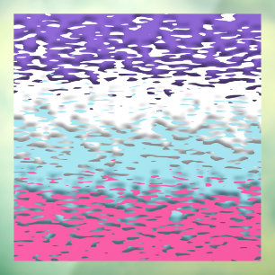 Autocollant Pour Fenêtre Drapeau de fierté multisexuel funky trippy ondulé