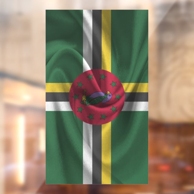 Autocollant Pour Fenêtre Drapeau de la Dominique (Feuille 2)