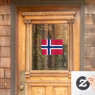 Autocollant Pour Fenêtre Drapeau de la Norvège découpé sur mesure