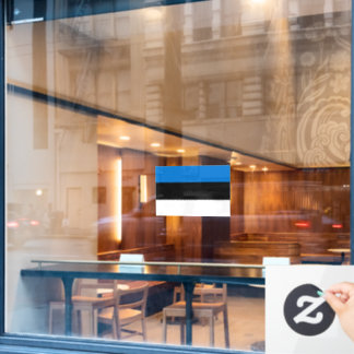 Autocollant Pour Fenêtre Drapeau de l'Estonie découpé sur mesure