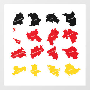 Autocollant Pour Fenêtre Drapeau des États allemands