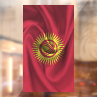 Autocollant Pour Fenêtre Drapeau du Kirghizistan