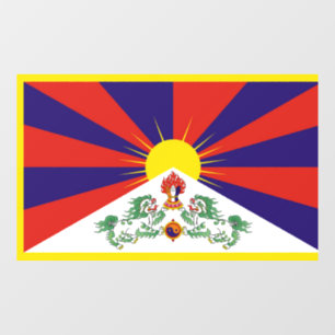 Autocollant Pour Fenêtre Drapeau du Tibet libre