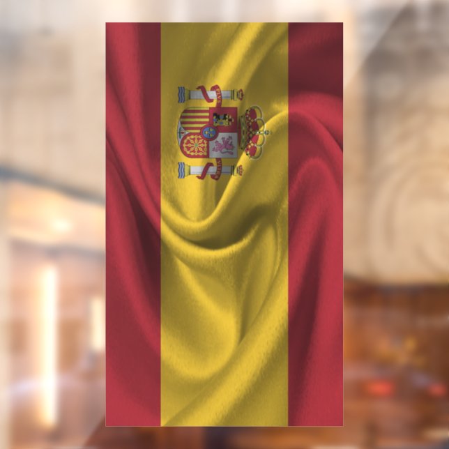 Autocollant Pour Fenêtre Drapeau Espagne (Feuille 2)