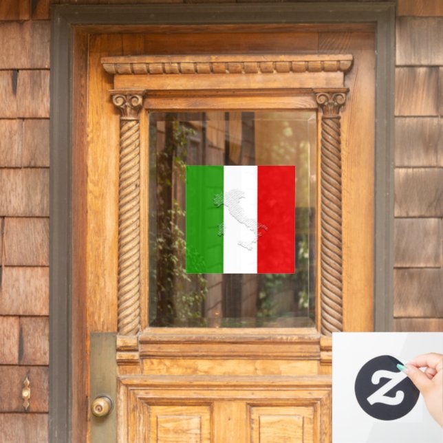 Autocollant Pour Fenêtre Drapeau italien (Porte d'accueil)