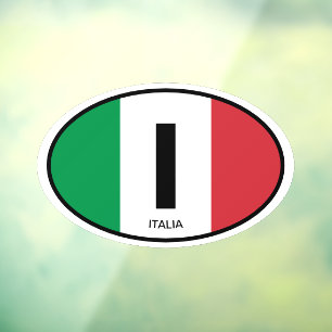 Autocollant Pour Fenêtre Drapeau italien code pays oval vinyle voiture