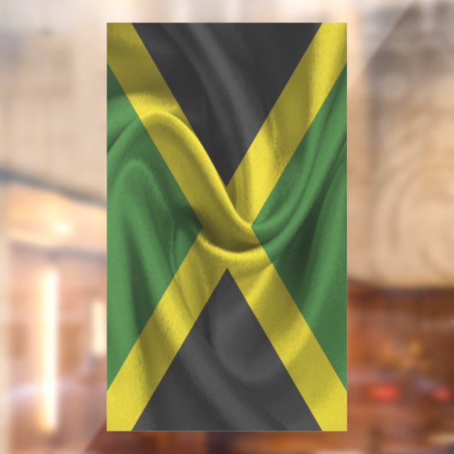 Autocollant Pour Fenêtre Drapeau Jamaïque (Feuille 2)