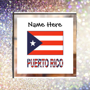 Autocollant Pour Fenêtre Drapeau personnalisé Porto Rico et Porto Rico