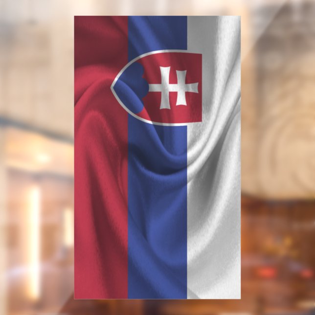 Autocollant Pour Fenêtre Drapeau Slovaquie (Feuille 2)