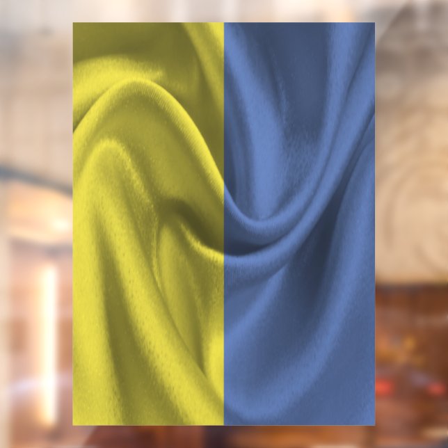 Autocollant Pour Fenêtre Drapeau Ukraine (Feuille 2)