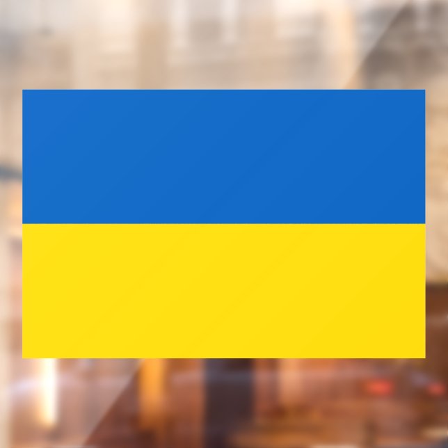 Autocollant Pour Fenêtre Drapeau Ukraine (Feuille 2)
