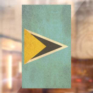 Autocollant Pour Fenêtre Drapeau Vintage de Sainte-Lucie