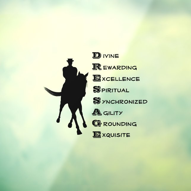 Autocollant Pour Fenêtre Dressage Est Cheval Et Rider Silhouette  (Feuille 3)