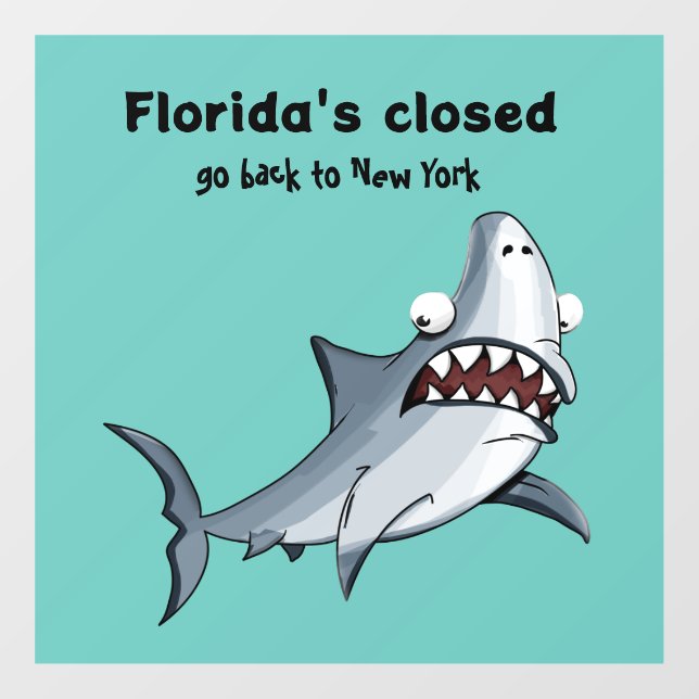 Autocollant Pour Fenêtre Drôle Florida New York (Feuille)