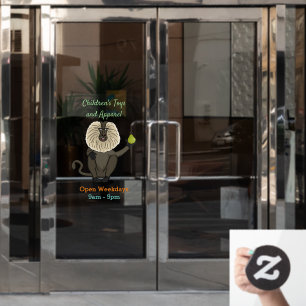 Autocollant Pour Fenêtre Drôle singe-singe macaque à queue de lion