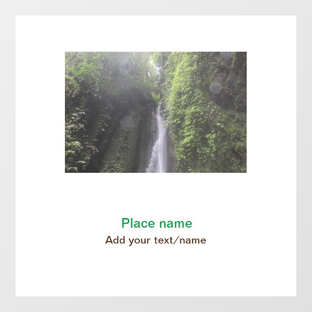 Autocollant Pour Fenêtre eau océan plage photo ajouter nom texte place été (Feuille)