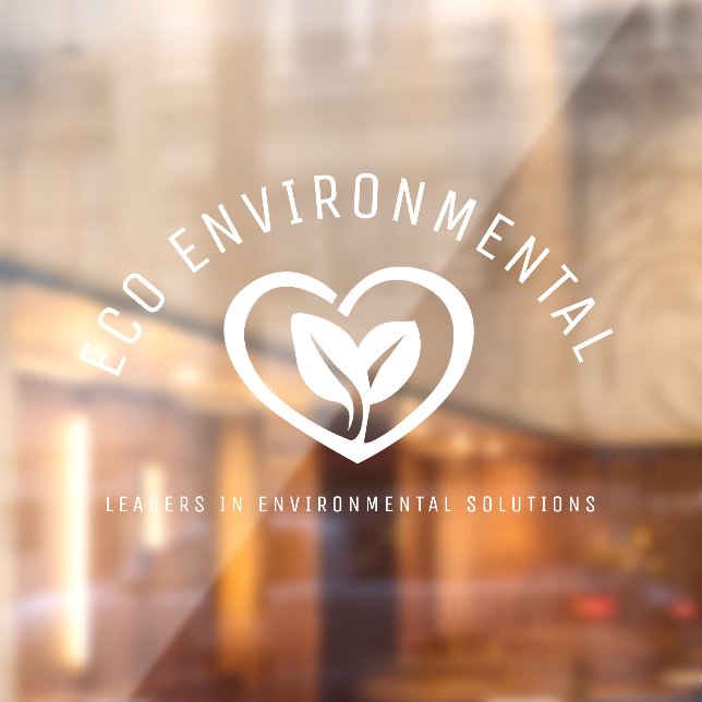 Autocollant Pour Fenêtre Eco deux coeur feuille logo blanc vêtements affair (Feuille 2)