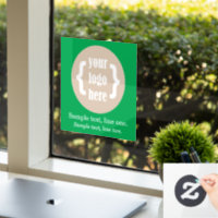 Écran de signalisation du logo commercial vert bri