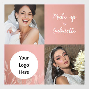 Autocollant Pour Fenêtre Écriture de photo boho rose poussiéreuse botanique