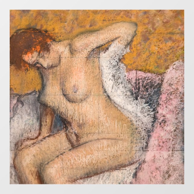 Autocollant Pour Fenêtre Edgar Degas - Après le bain (Feuille)