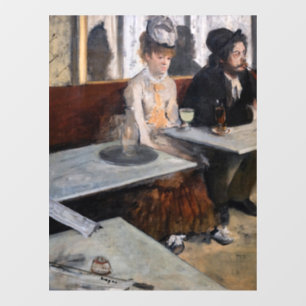 Autocollant Pour Fenêtre Edgar Degas - Dans un café / L'Absinthe
