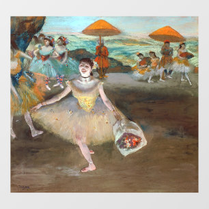 Autocollant Pour Fenêtre Edgar Degas - Danseuse avec Bouquet, Bwing on Stag