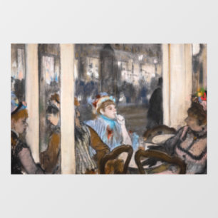 Autocollant Pour Fenêtre Edgar Degas - Femmes sur une terrasse de café en s