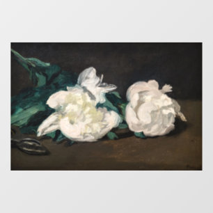 Autocollant Pour Fenêtre Edouard Manet - Branche des pivoines blanches, sec