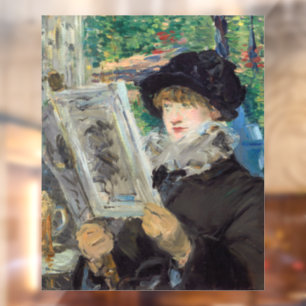 Autocollant Pour Fenêtre Edouard Manet - Lecture Femme