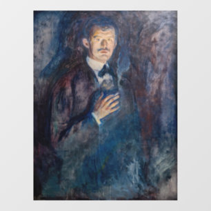 Autocollant Pour Fenêtre Edvard Munch - Autoportrait avec cigarette