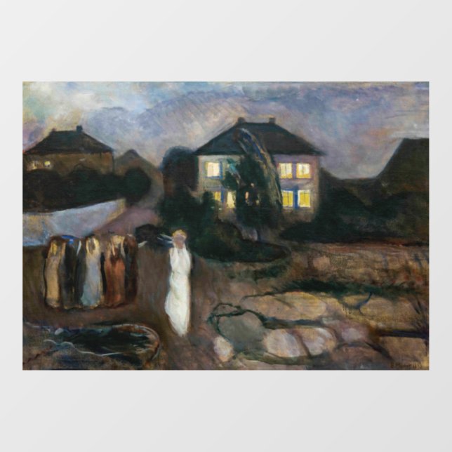 Autocollant Pour Fenêtre Edvard Munch - La tempête (Feuille)