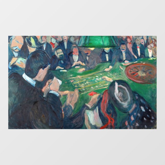 Autocollant Pour Fenêtre Edvard Munch - Table de roulette à Monte Carlo (Feuille)