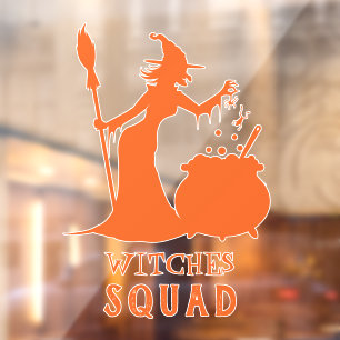 Autocollant Pour Fenêtre Éffrayante sorcière Spider Potion de grenouille Ha