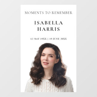 Autocollant Pour Fenêtre Elegant Chic Celebration of Life Window Cling