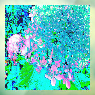 Autocollant Pour Fenêtre Élégant Limelight rose et bleu Hydrangea
