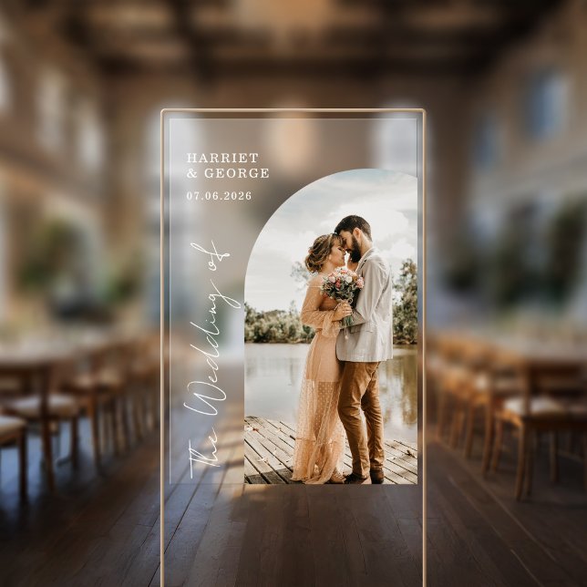 Autocollant Pour Fenêtre Élégant Mariage de bienvenue de la photo de script (Créateur téléchargé)