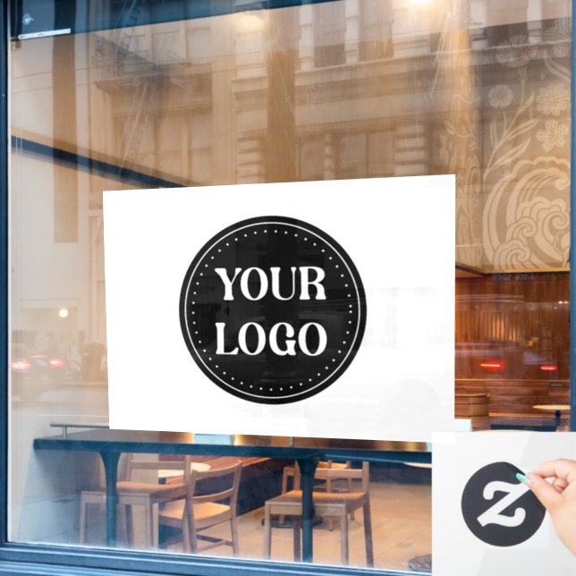 Autocollant Pour Fenêtre élégant, moderne, raffiné et modifiable. (Fenêtre de café)