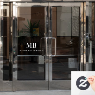 Autocollant Pour Fenêtre Élégant Monogramme professionnel moderne minimal