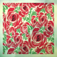 Elégant Motif Rose Vintage - Rouge & Vert Floral