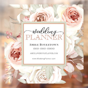 Autocollant Pour Fenêtre Élégant Wedding planner rose de la fenêtre