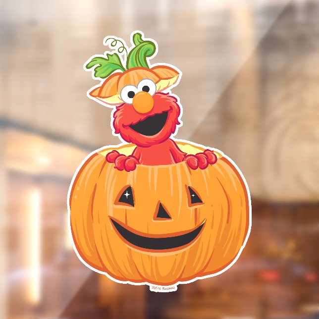Autocollant Pour Fenêtre Elmo | Halloween Jack-O-Lantern (Feuille 2)
