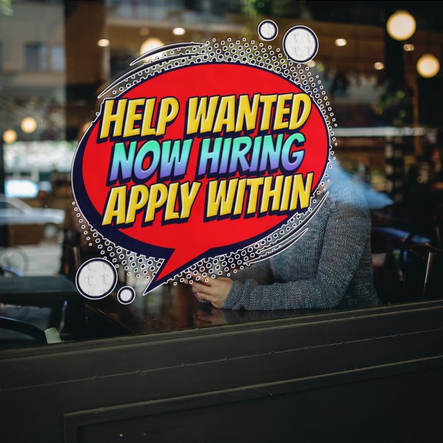 Autocollant Pour Fenêtre Emplois Aide à Recherché maintenant embaucher des  (Créateur téléchargé)