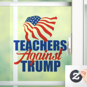 Autocollant Pour Fenêtre Enseignants contre Trump Élection 2024 Politique