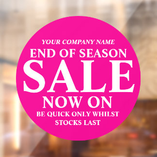 Autocollant Pour Fenêtre Enseigne commerciale de magasin de vente au détail