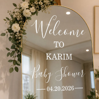 Autocollant Pour Fenêtre Enseigne de bienvenue personnalisée pour Baby Show