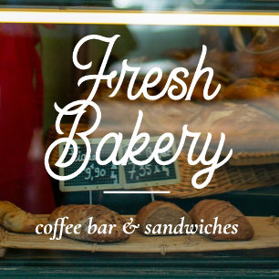 Autocollant Pour Fenêtre Enseigne de Boulangerie Entreprise Script Vitre en